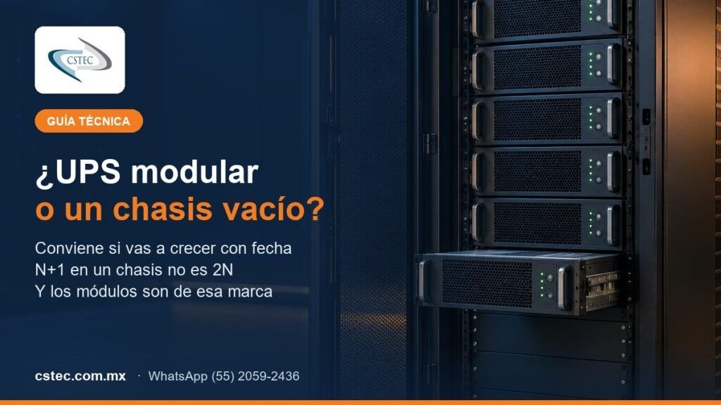 UPS modular con módulos de potencia en el site de una empresa en CDMX